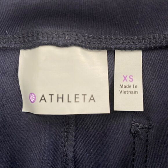 Athleta Front & Back Pocket Cropped Jeggings/Leggings Pants Navy Blue Size XS - Picture 2 of 12